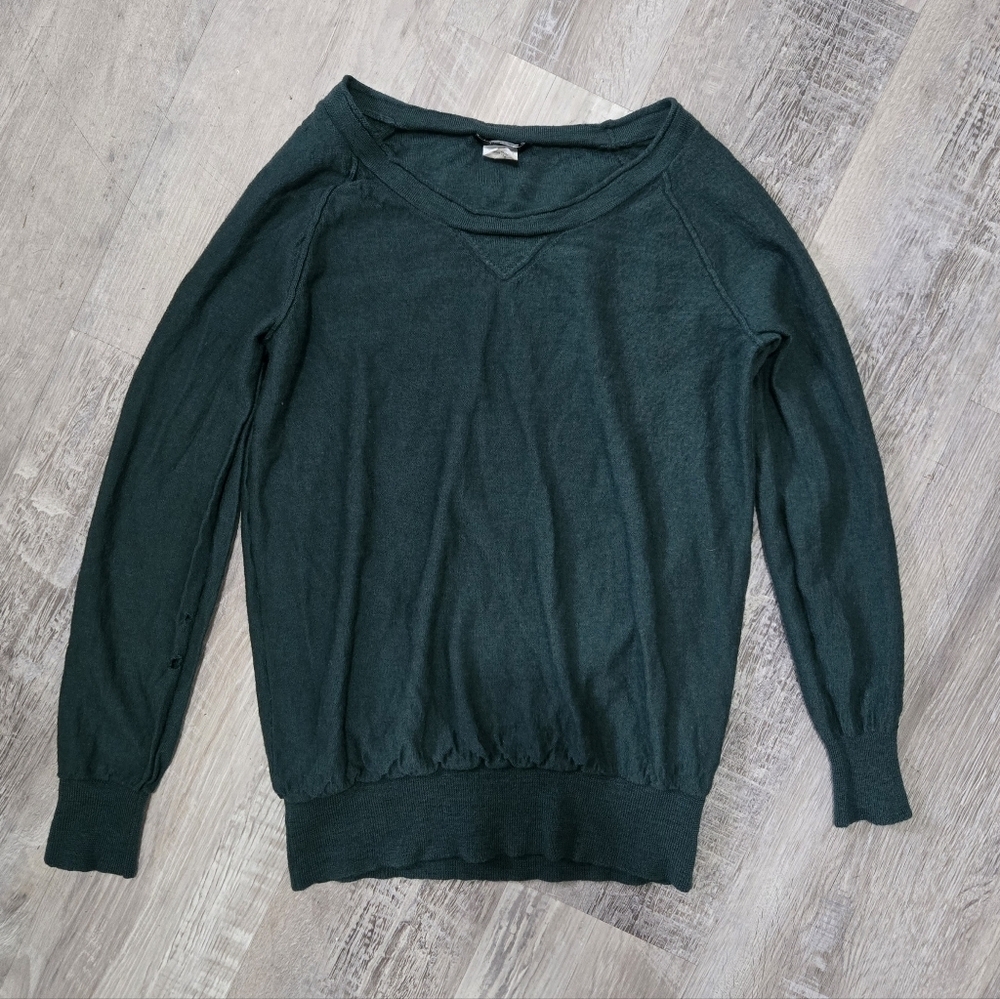 J.Crew Wool Sweater Women's XS Lightweight Green Soft Boho